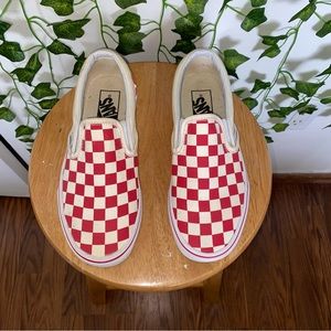 CLASSIC CHECKERBOARD RACING RED/CLASSIC WHITE VANS
